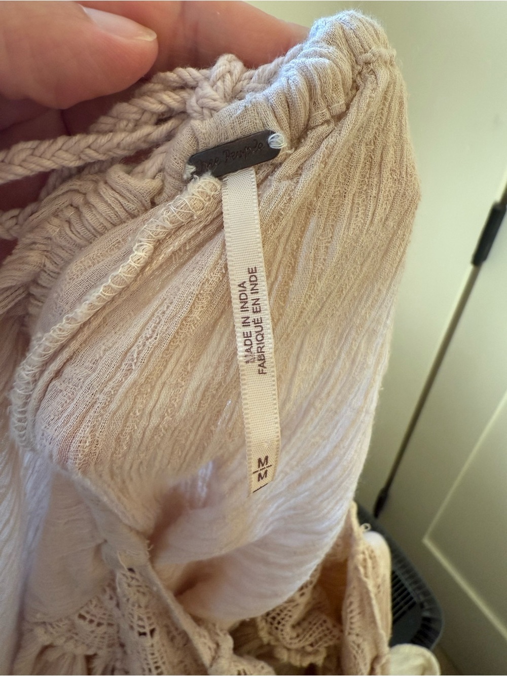 Free People Cream Halter Tiered Mini Dress - Picture 3 of 4